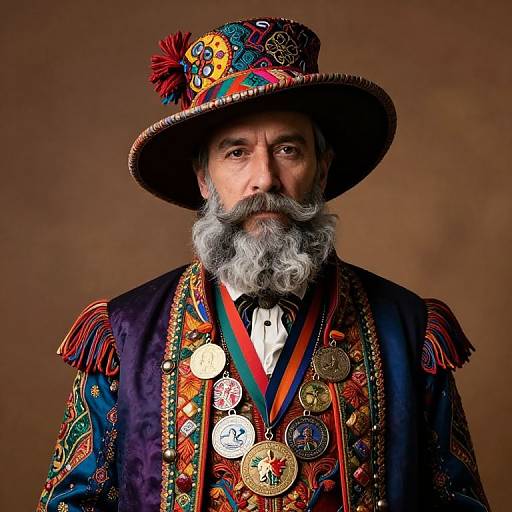 Victorian Era Colorful Nobleman Portrait