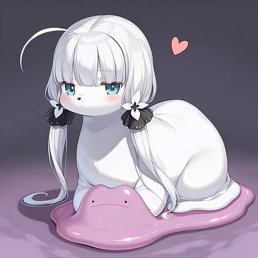 Illustration of Ditto, pokemon in the style of Fujieda uzuki