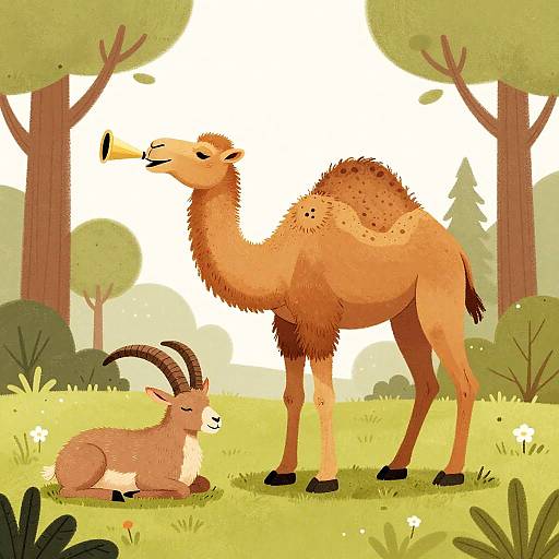 Musical Camel and Dozing Ibex