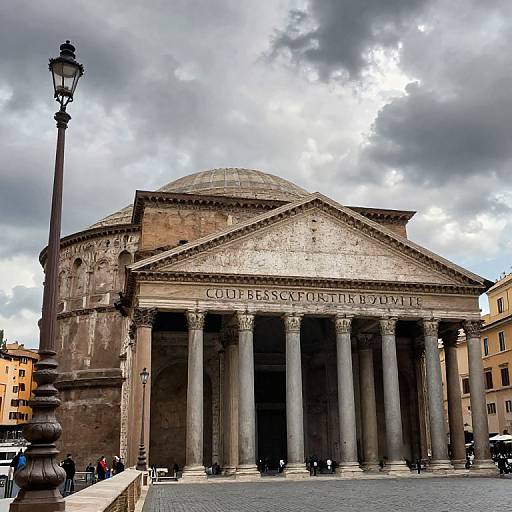 Pantheon in Dramatic Rome Setting