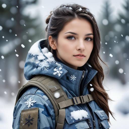 Realistic Portrait of Woman in Winter Gear