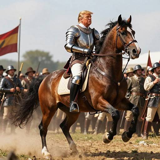 Heroic Trump on Majestic Horse