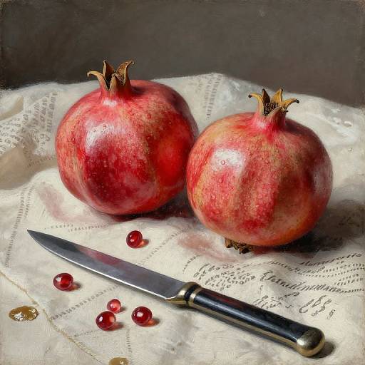 Still Life with Pomegranates and Knife
