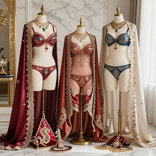 Middle Eastern Lingerie with Ornate Silks