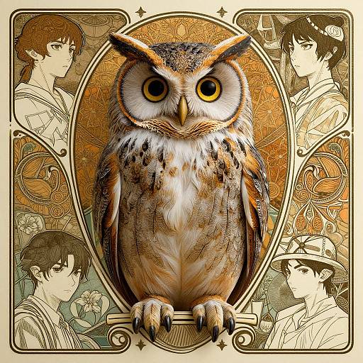Epic Baroque Owl in Photorealistic Style