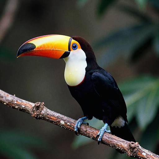 Hyper-Realistic Side-View Toucan