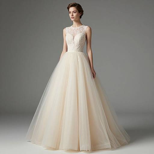 Elegant Sleeveless Tulle Ball Gown