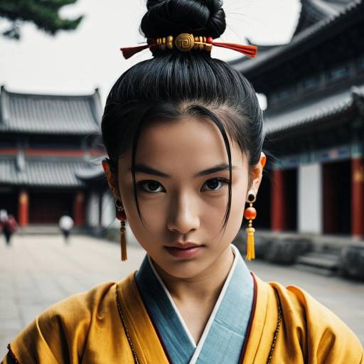 Young Asian Woman in Traditional Chinese Costume