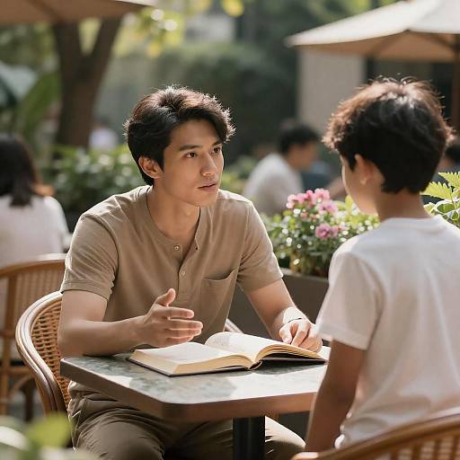 Captivating Garden Café Moment