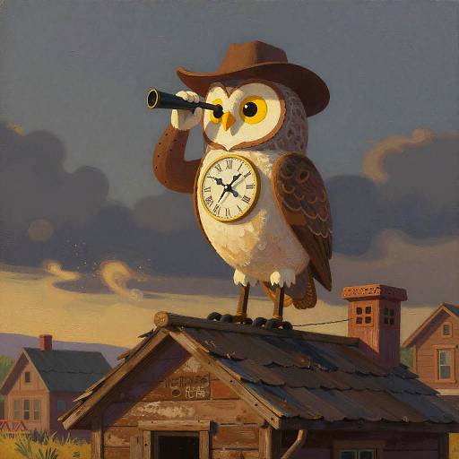 Anthropomorphic Owl Clocktower Watchman