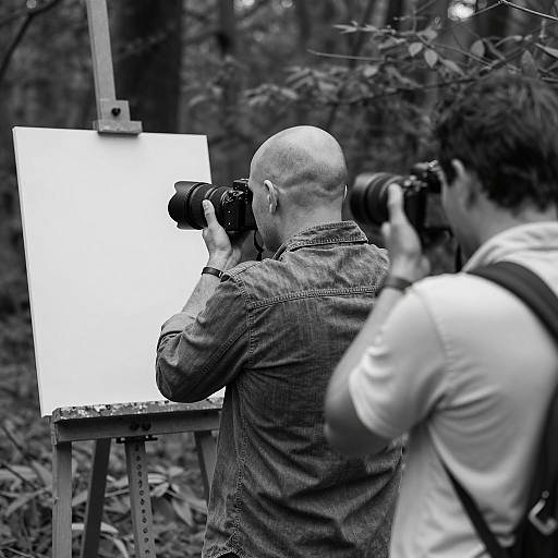 Monochrome Forest Photography Scene