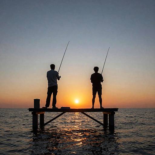 Sunset Fishing: A Serene Reflection