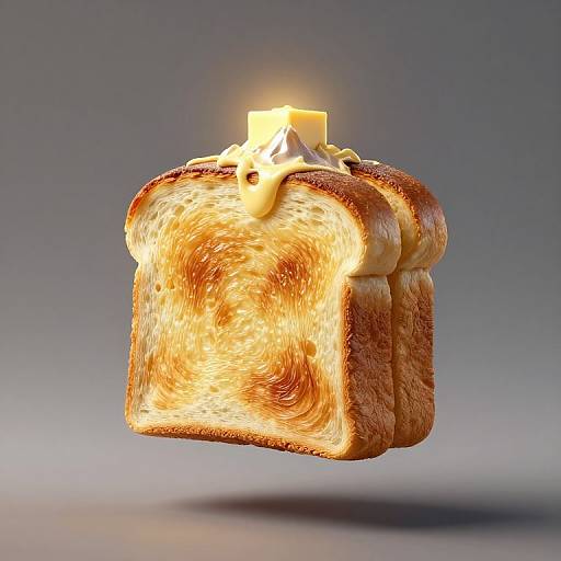 Floating Toaster Mountain with Golden Glow