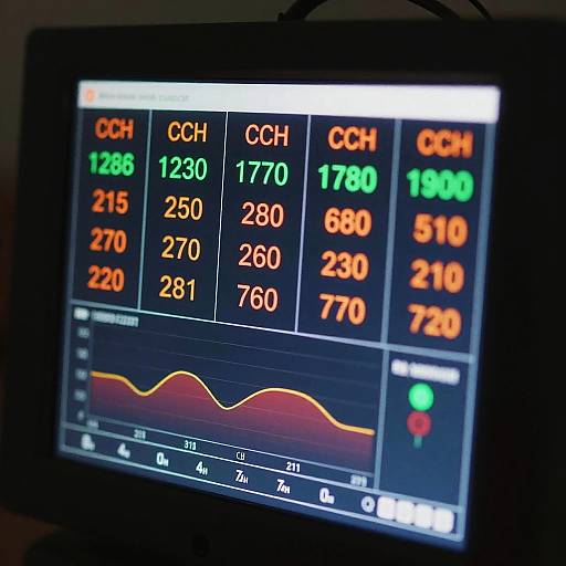 High-Tech Device Screen with Neon UI