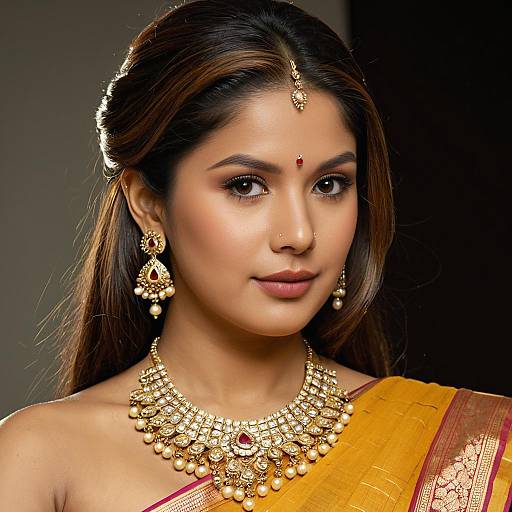 Elegant Nayanthara Inspired Hairstyle and Saree