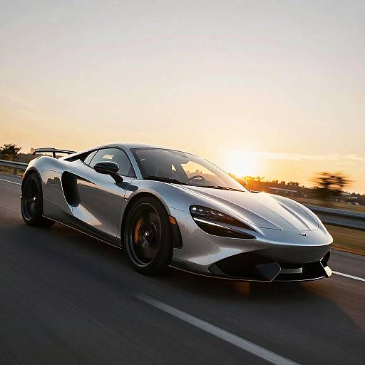 Sleek Sports Car at Sunset