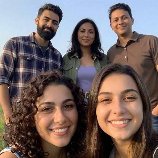 Cheerful Outdoor Gathering with Friends