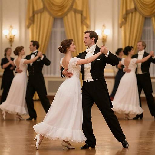19th-Century Grand Ballroom Dance Scene