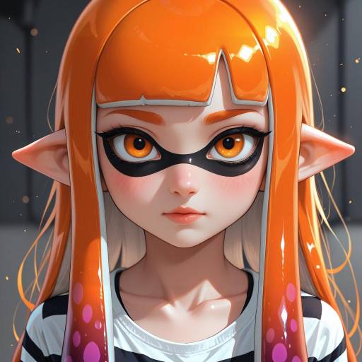 Inkling Girl with Tentacle Hair Art