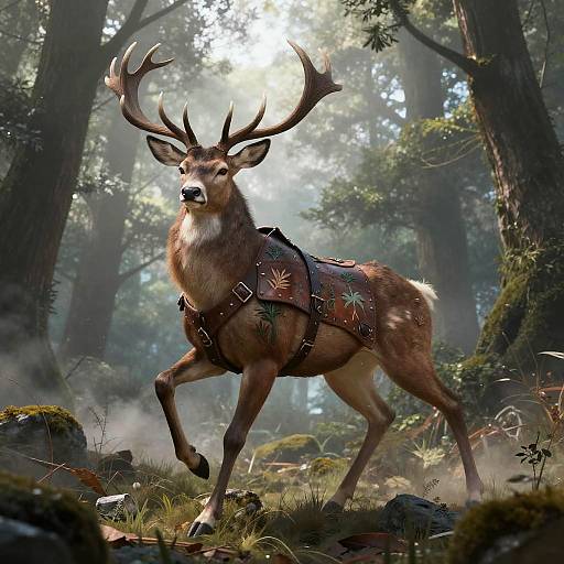Epic Half-Deer Half-Human Warrior