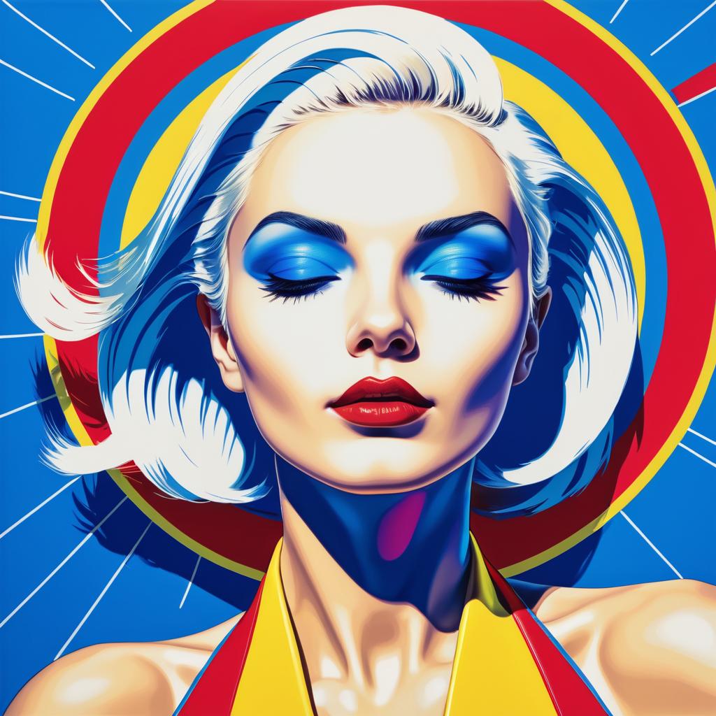 Vibrant 80s Inspired Pop Art Portrait