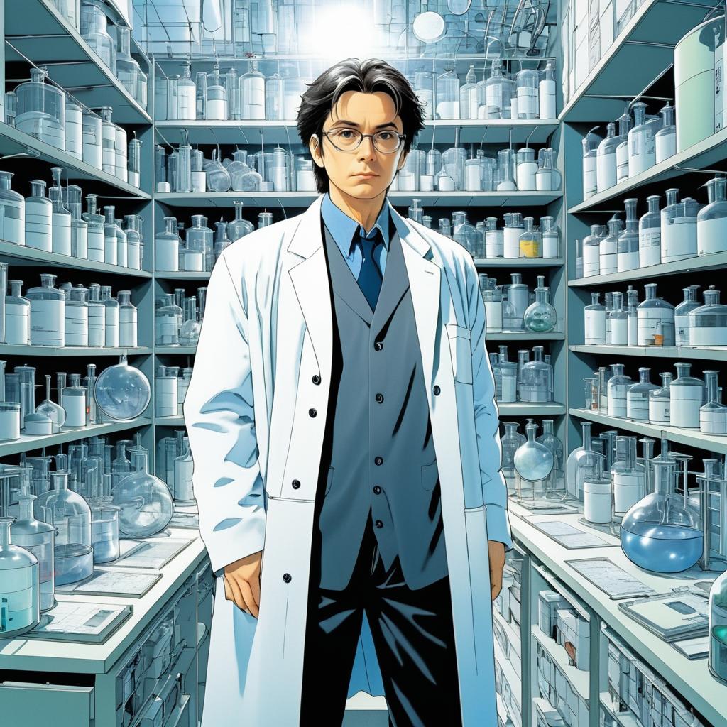 Curious Scientist in Cluttered Laboratory