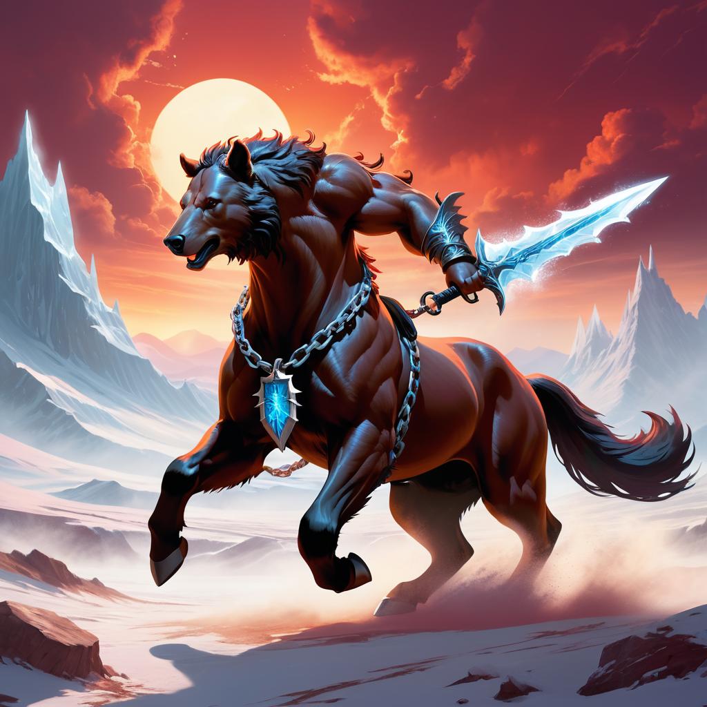 Centrally Fierce: Ice-Daggered Centaur-Bear