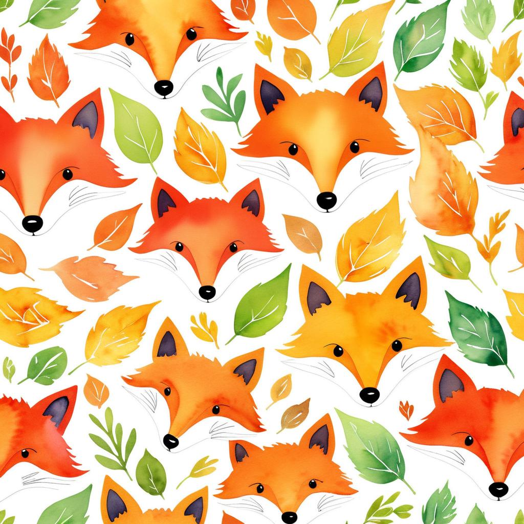 Charming Watercolor Fox Illustration for Kids