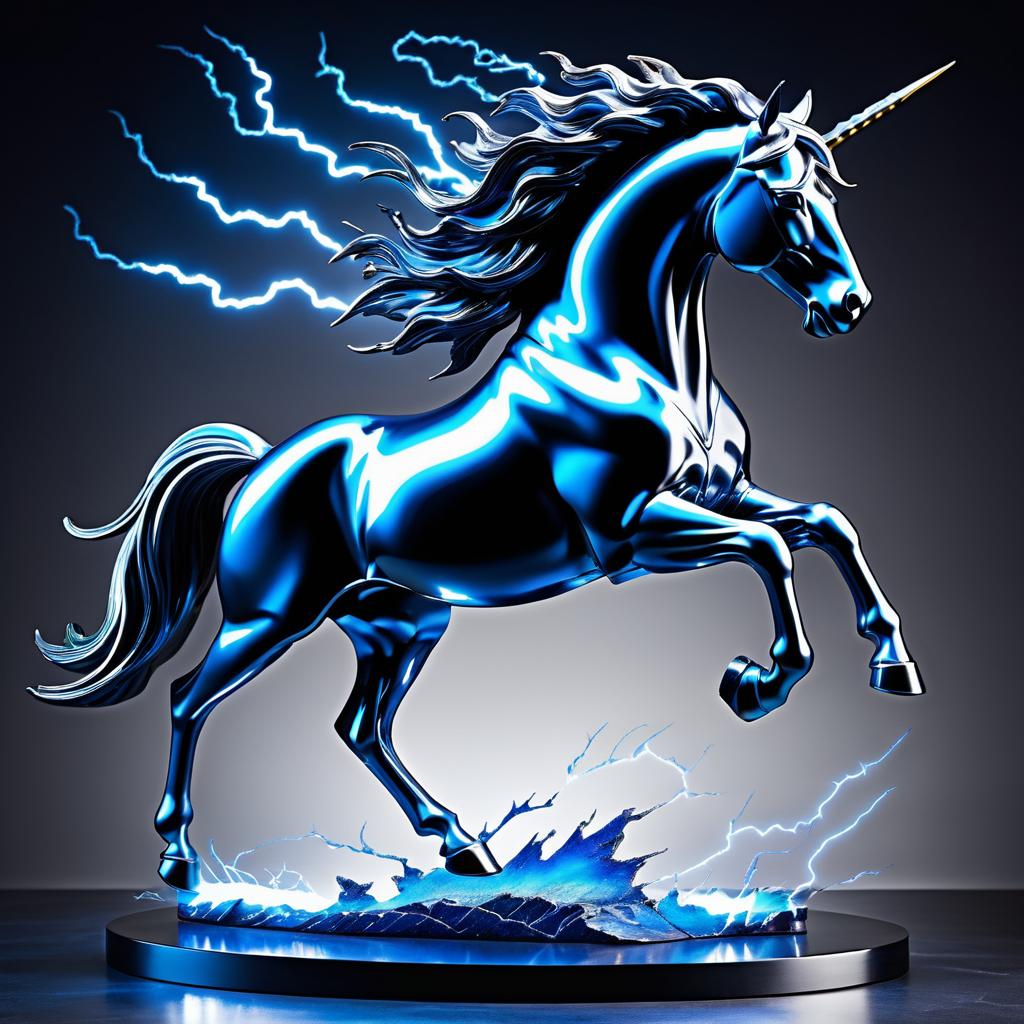 Electrifying Galloping Horse Inspired by Lightning