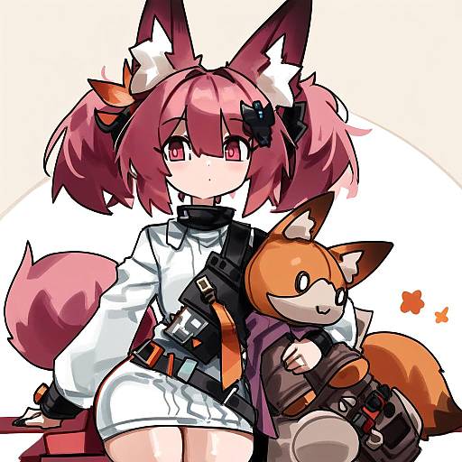 Illustration of Morte (arknights), arknights in the style of Zanamaoria