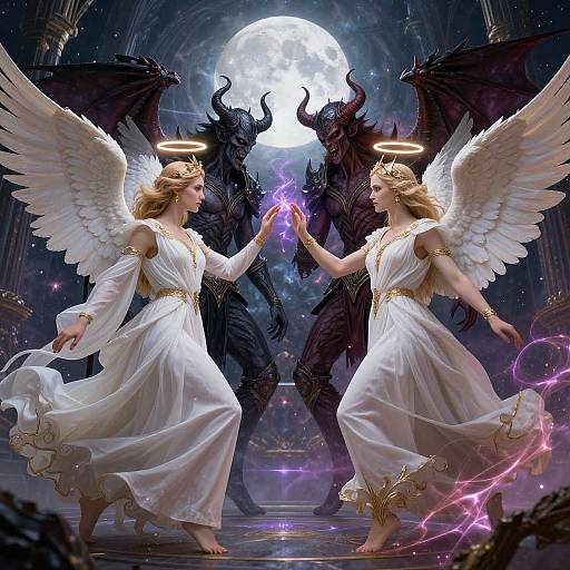Celestial Clash: Angels vs Devils