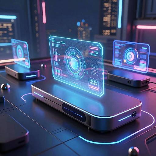 Futuristic Streaming Technology Concept