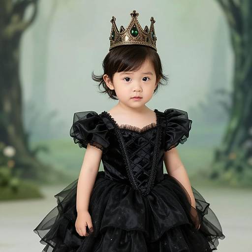 Toddler as Wicked Queen in Crown