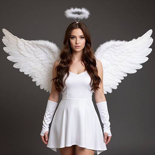 Angel Costume with Wings and Halo