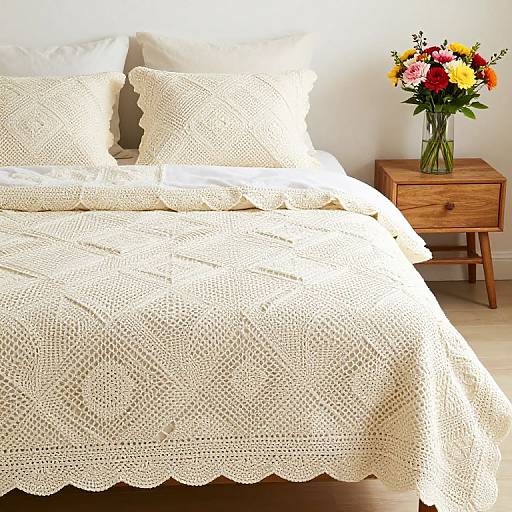 Cozy Crochet Bedroom with Floral Decor