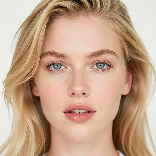Stunning Close-Up of a Blonde Woman