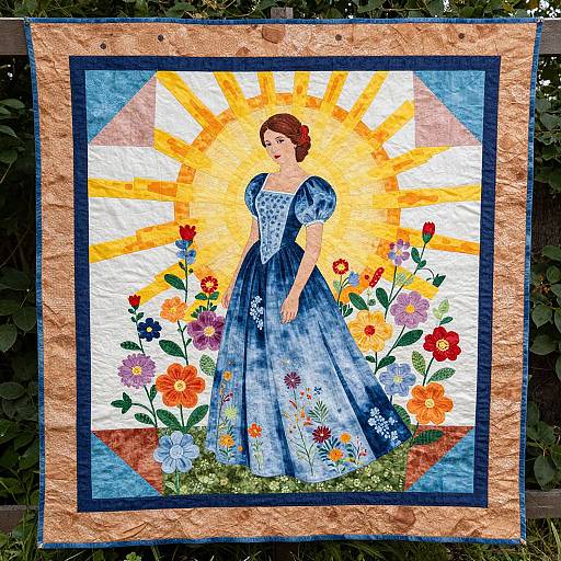 The Lady in the Garden Quilt