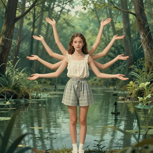 Retro Branding with Six-Limbed Girl