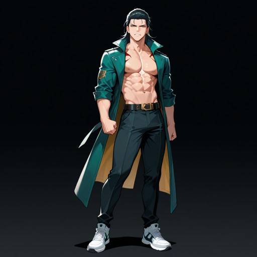 Imposing Muscular Male in Dark Setting Imposing Muscular Male in Dark Setting