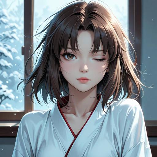 Ryougi Shiki with Brown Hair