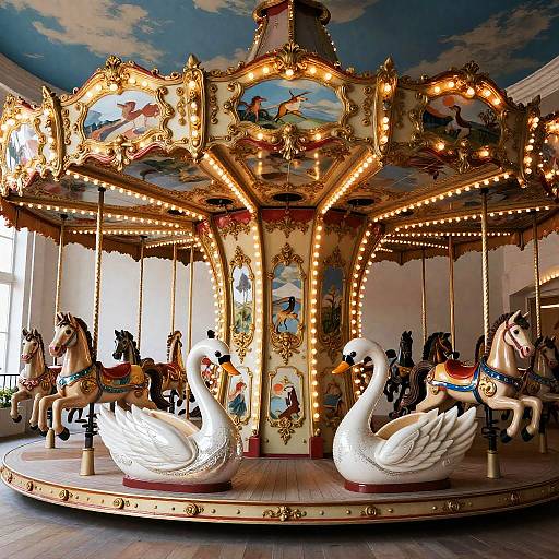 Vibrant Carousel with Decorative Splendor