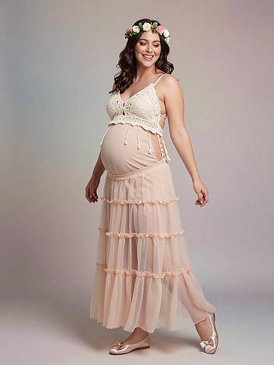 Ethereal Bohemian Fairy Maternity Fashion Portrait