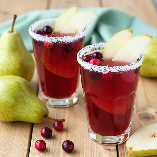 Autumn Cranberry Pear Sangria Still Life
