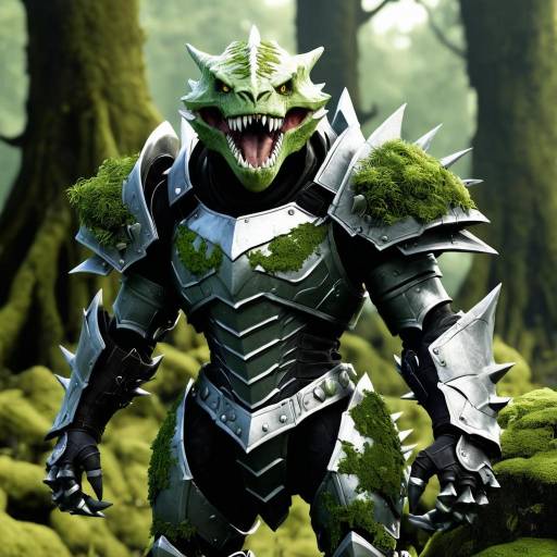 Fearsome Monster in Overgrown Ruins