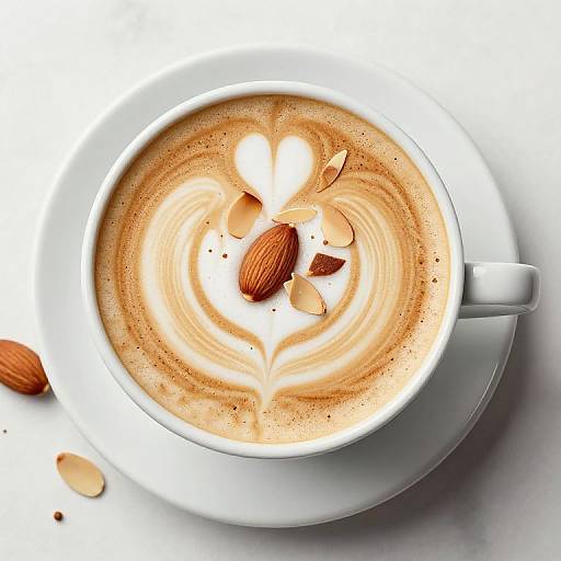 Ultra-realistic Cappuccino Top View