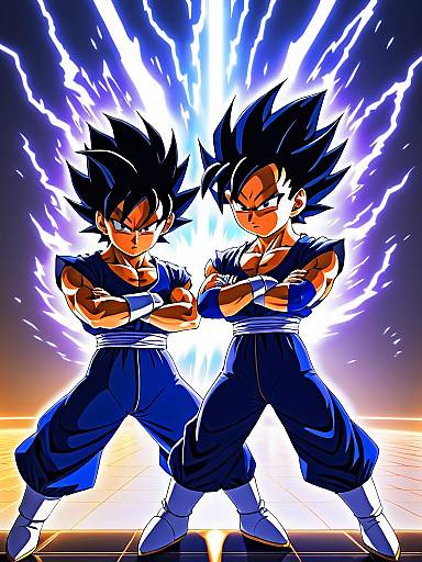 Epic Fusion of Sasuke and Vegeta Art