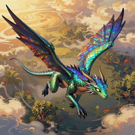 Majestic Glintwrait in Aerial Flight