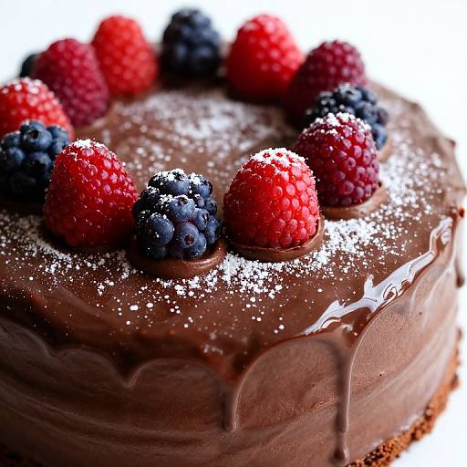 Close-Up of Decadent Chocolate Cake