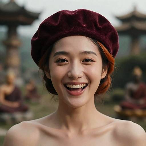 Ecstatic Portrait of Skswoman in Velvet