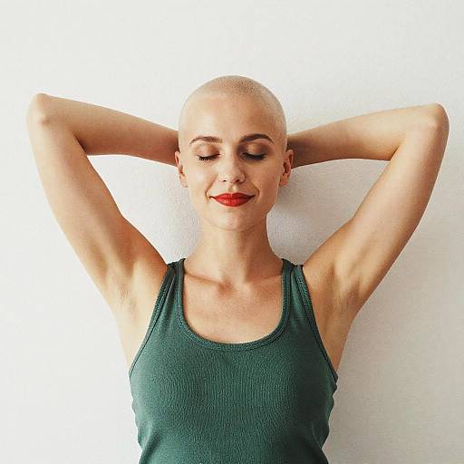 Vintage Portrait of Bald Woman